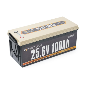 Акумуляторна батарея LiFePO4 Power Queen 25.6V 100Ah, 2560Wh, BMS 100A, 532*207*215мм