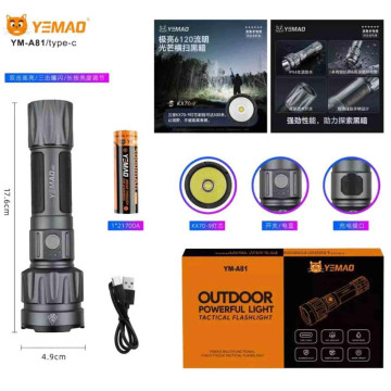 Фонарь YEMAO YM-A81 KX70-9, 1x21700, ЗУ Type-C