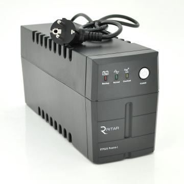 ДБЖ Ritar RTP625 (375W) Proxima-L, LED, AVR, 2st, 2xUNIVERSAL socket, 1x12V7Ah, plastik Case ( 340 x 140 x 205 ) 4,52 кг Q4