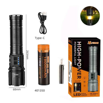 Фонарь YEMAO YM-G920-2 TG 30W, 1x401350, Power Bank, ЗУ Type-C, zoom, функция лампы