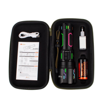 Дальнобойный фонарь YEMAO YM-G640Y-1, 4000LM, аккумулятор 32700 (7000 mAh), чехол, блок питания