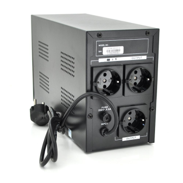 ДБЖ Ritar E-RTM1200 (720W) ELF-D, LCD, AVR, 3st, 3xSCHUKO socket, 2x12V7Ah, метал Case Q2 (405*195*285) 10.2 кг (340*120*190)