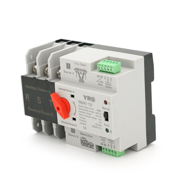 Автомат ввода резерва (АВР) трехполюсный YRQ2PC-125, 400V/125A на DIN-рейку для генераторов