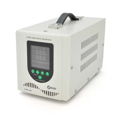 ИБП с правильной синусоидой Europower EP-MPS-1000/12PLUS (700 Вт) 5/10/15/20А, под внешнюю АКБ 12В (AGM/GEL/LFP ) , Q2 (350*230*190)