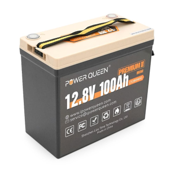 Акумулятор LiFePO4 Power Queen 12.8V 100Ah Mini, 1280Wh, BMS 100A, 329*172*214мм