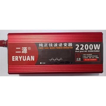 Перетворювач із чистою синусоїдою AC/DC 12v та вольтметром на 2200W Автомобільний перетворювач 12 – 220 Вт