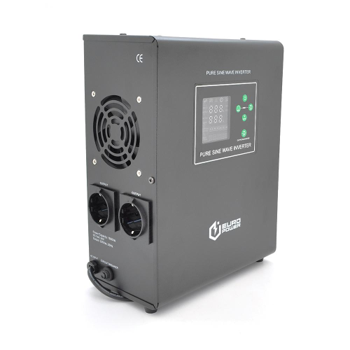 ИБП с правильной синусоидой Europower EPWM-MPS-1500/24 (1050 Вт) 5/10/15/20А, под внешнюю АКБ 24В (AGM/GEL/LFP ), крепление на стену, Q1 (420*350*230)