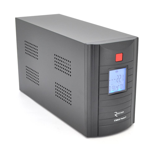 ИБП Ritar RTM1500 (900W) Proxima-D, LCD, AVR, 3st, 3xSCHUKO socket, 2x12V9Ah, metal Case (350х120х190)- Q2