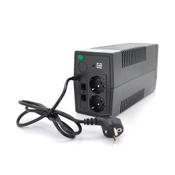 ИБП Qoltec QLT600 (360W) Proxima-L, LED, AVR, 2st, 2xSCHUKO socket, 1x12V7Ah, plastik Case,  Q4