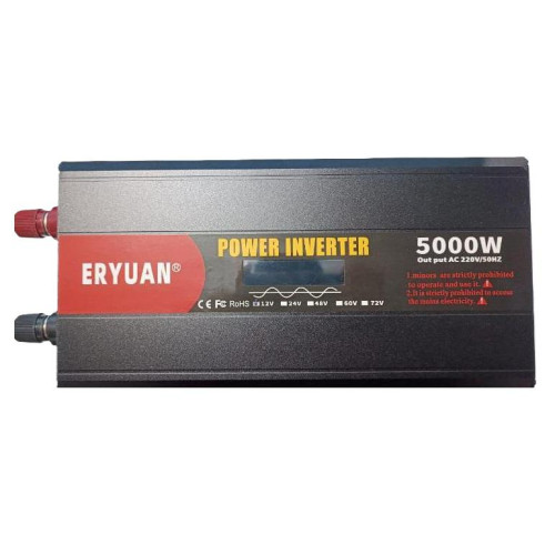 Перетворювач напруги 5000W Чистий Синус 12V→220V LCD інвертор ERYUAN ERYUAN