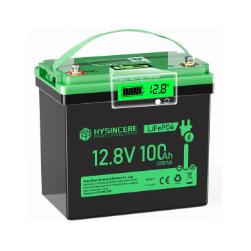 Акумулятор HYSINCERE MINI LiFePO4 12,8V 100Ah 1280Wh, BMS 100A, дисплей