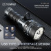 Фонарь YEMAO YM-A3T 1+18LED, 1x26650, ЗУ Type-C, zoom, магнит