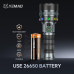Фонарь YEMAO YM-A3T 1+18LED, 1x26650, ЗУ Type-C, zoom, магнит
