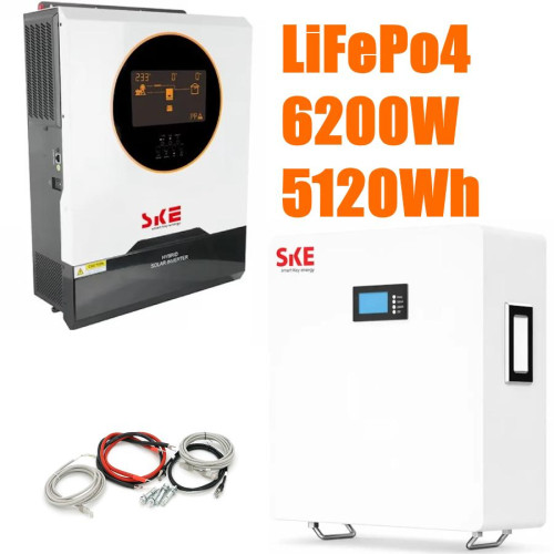 Комплект резервного питания SKE PH21-6.2K 6200W + SKE SK-5120B LiFePO4 5 кВт·ч, Wi-Fi