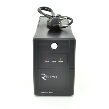 ДБЖ Ritar RTP650L-U (390W) Proxima-L, LED, AVR, 2st, USB, 2xSCHUKO socket, 1x12V7Ah, plastik Case (340 x 140 X 205) 4,7 кг Q4