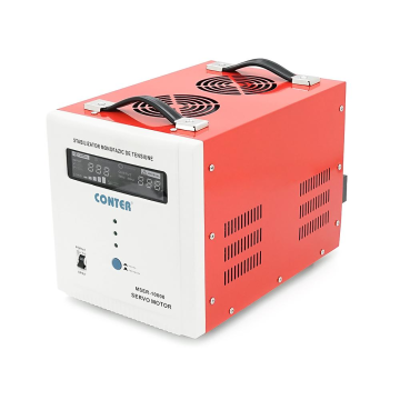 Стабилизатор напряжения Conter MSER 10000 VA-V2/7500W однофазный,сервопривод,напольного монтажа,LEDдисплей,диап130-260V,AC230±3%,колодка,220x335x230mm