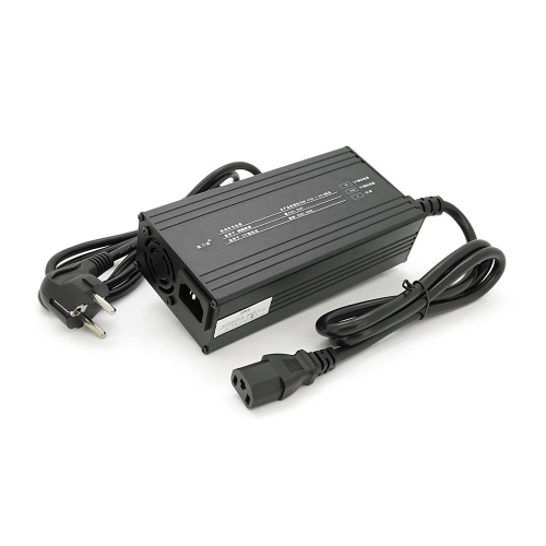 Зарядний пристрій акумуляторів LiFePO4 12V (14.6V), 4S, 10A, штекер Triangle plug (T-tipe/C13/IEC). LED-індикація, 137x90x50mm