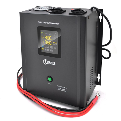ИБП с правильной синусоидой Europower PSW-EP1000WM12 (700 Вт) 10/20А, настенный, под внешнюю АКБ 12В , Q1 (410*330*278) 9,15 кг (312*270(310)*170)