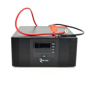 ИБП с правильной синусоидой RITAR RTSWrl-1000 (600Вт), 12В с переключнием тока заряда 10A и 20 A (360*330*230) 9,6 кг