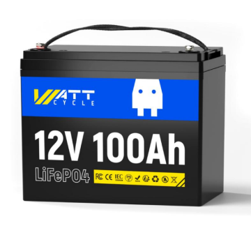 Аккумуляторная батарея WattCycle LiFePO4 WT12V100AH10 12,8V 100Ah, 1,28kWh, BMS50A@4S, 6000 cycles, 260x168x209, 10.5kg