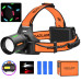 Ліхтар налобний NIGHT VISION FLUORESCENCE BL-T67-TG+COB(white+red), 3x18650, 1 режим, power bank, ЗУ Type-C, оптом