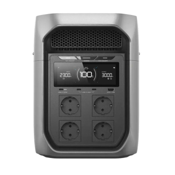 Портативна зарядна станція EcoFlow DELTA 3 Max Plus (LiFePO4 2048 Вт·ч), 4000 циклів, потужність 3000 Вт (пікова 6000 Вт), MPPT 500W, Wi-Fi, Bluetoot