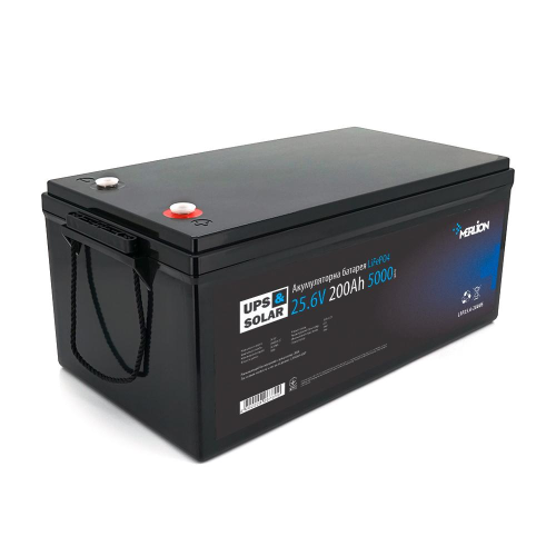Літій-залізо-фосфатний акумулятор Merlion LiFePO4 25.6V 200AH (8S1P/BMS-100A), (522x268x218), 35kg до 5000 циклів