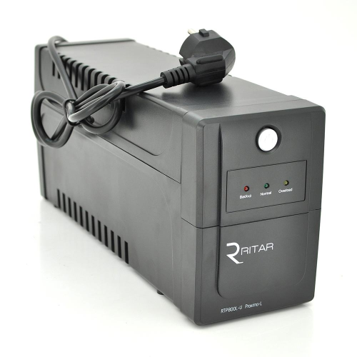 ИБП Ritar RTP800L-U (480W) Proxima-L, LED, AVR, 2st, USB, 2xSCHUKO socket, 1x12V9Ah, plastik Case ( 340 x 140 X 205 ) 5,5 кгQ4
