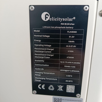 Аккумуляторная батарея FLA48300LG01Felicity (LiFePO4 51,2V 300Ah 15kWh)