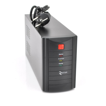 ИБП Ritar  RTM1000 (600W) Proxima-L, LED, AVR, 3st, 3xSCHUKO socket, 2x12V7Ah, metal Case (350х120х190)- Q2